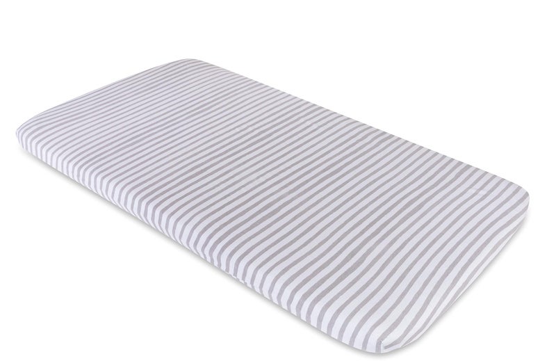 Ely's & Co. Waterproof Changing Pad Covers | Cradles Sheets 2 Pack - 100% Jersey Cotton with Waterproof Liner - Neutral Taupe Grey for Baby Girls and Boys, Newborn Essentials - Image 5